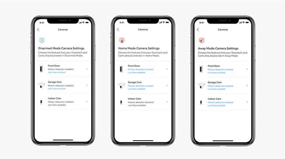 Mit der neuen Modi-Funktion können Sie Ihre Ring-Geräte ganz einfach mit nur einem Tastendruck in der App steuern