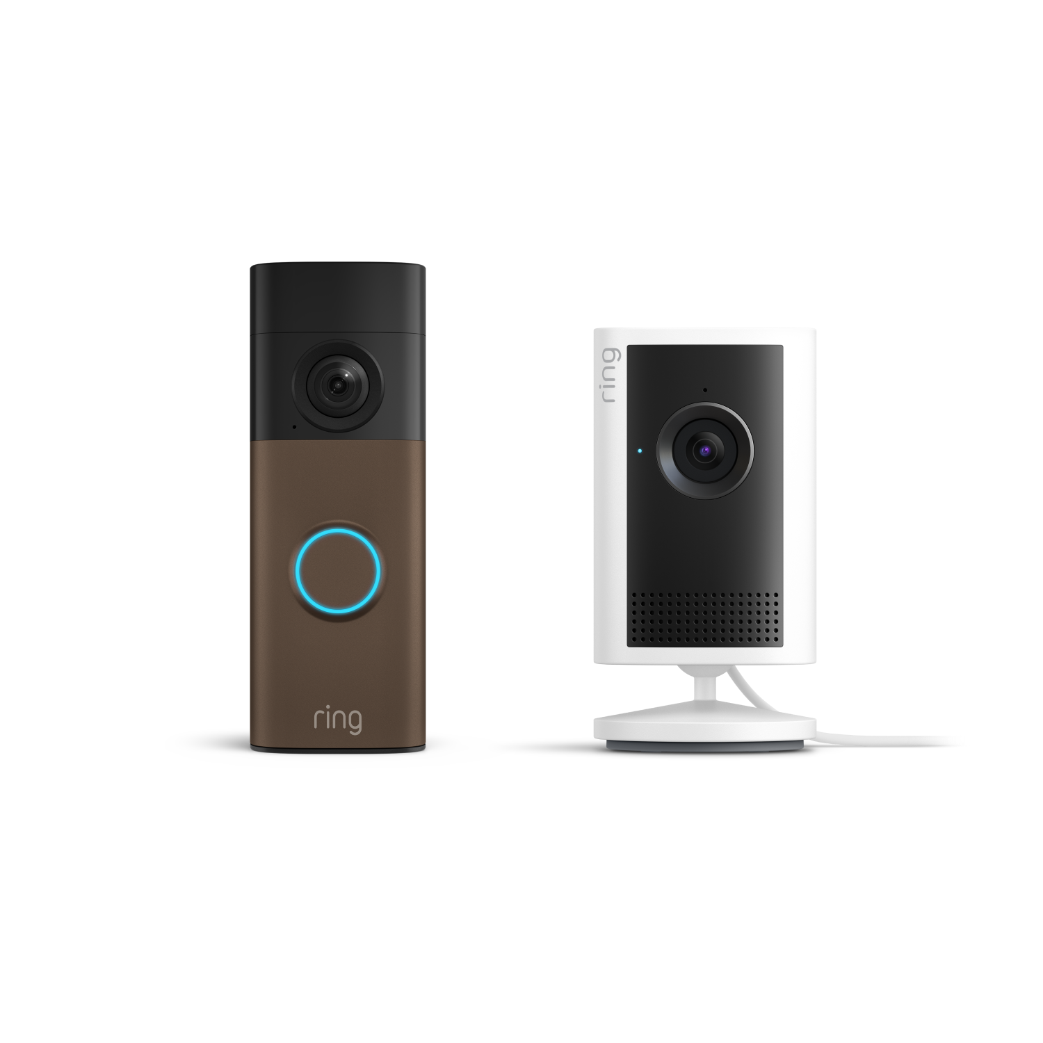 Matte Mocha:Battery Video Doorbell (neueste Gen.) + Indoor Camera Plus (Weiß)