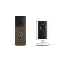 Matte Mocha:Battery Video Doorbell (neueste Gen.) + Indoor Camera Plus (Weiß)