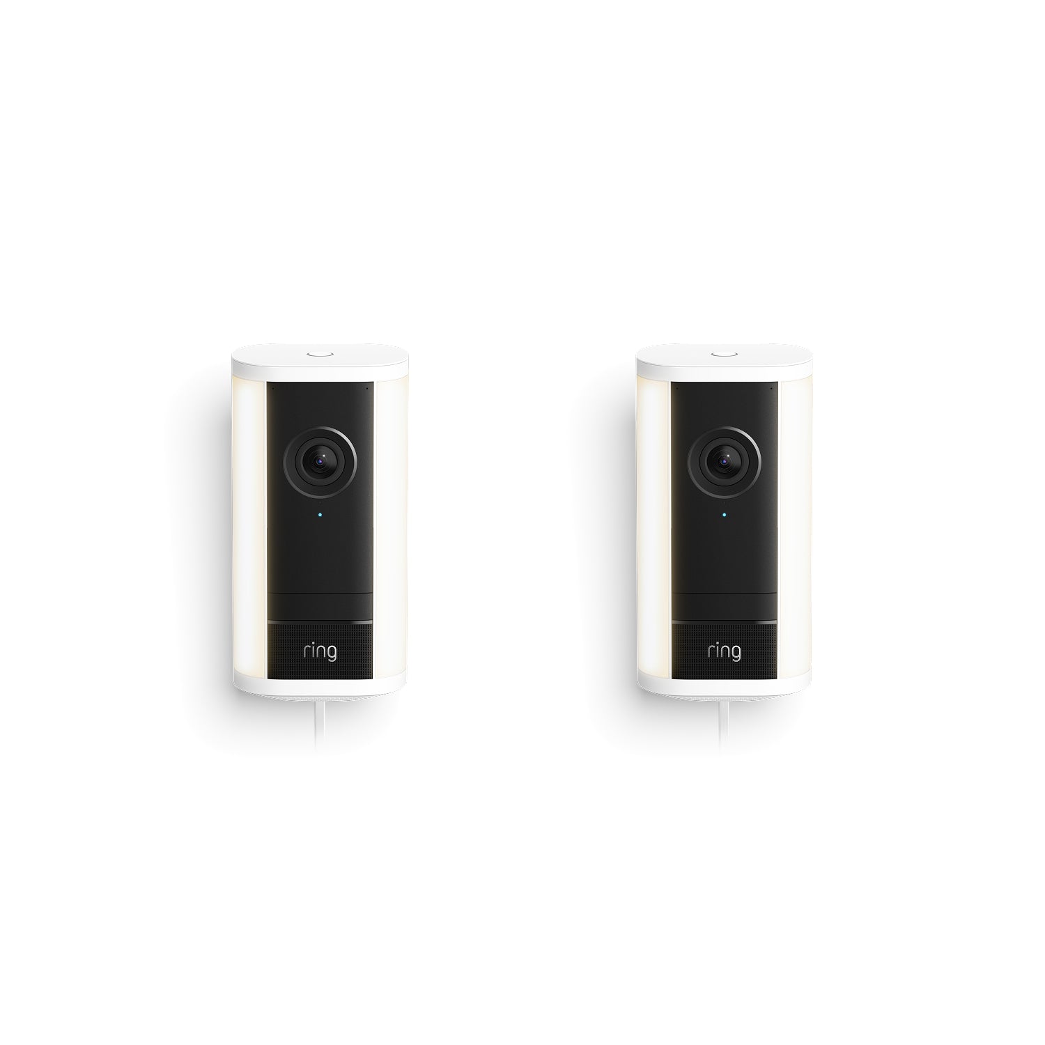 Weiß:Spotlight Cam Pro mit Netzstecker (neueste Gen.), Doppelpack