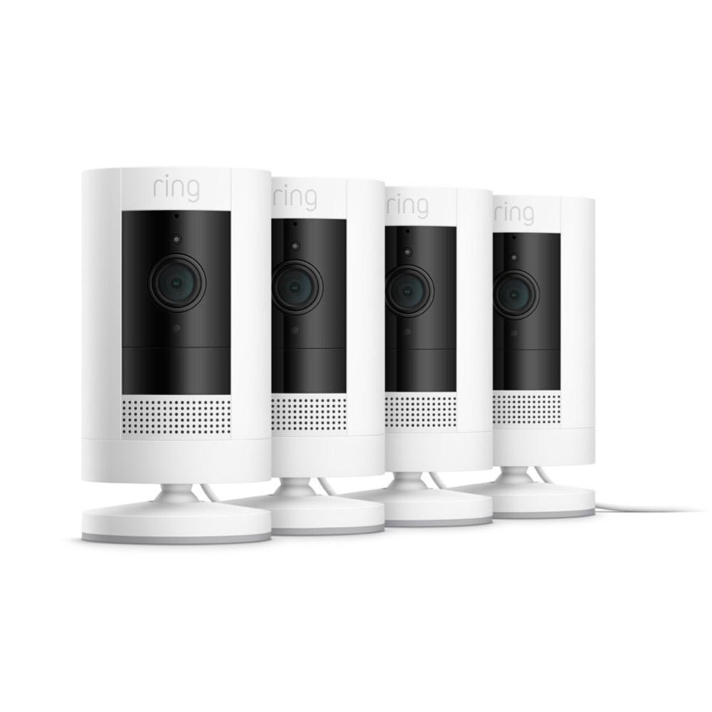 Weiß:4er-Set Außenkamera Netzstecker | Stick Up Cam Plug-In
