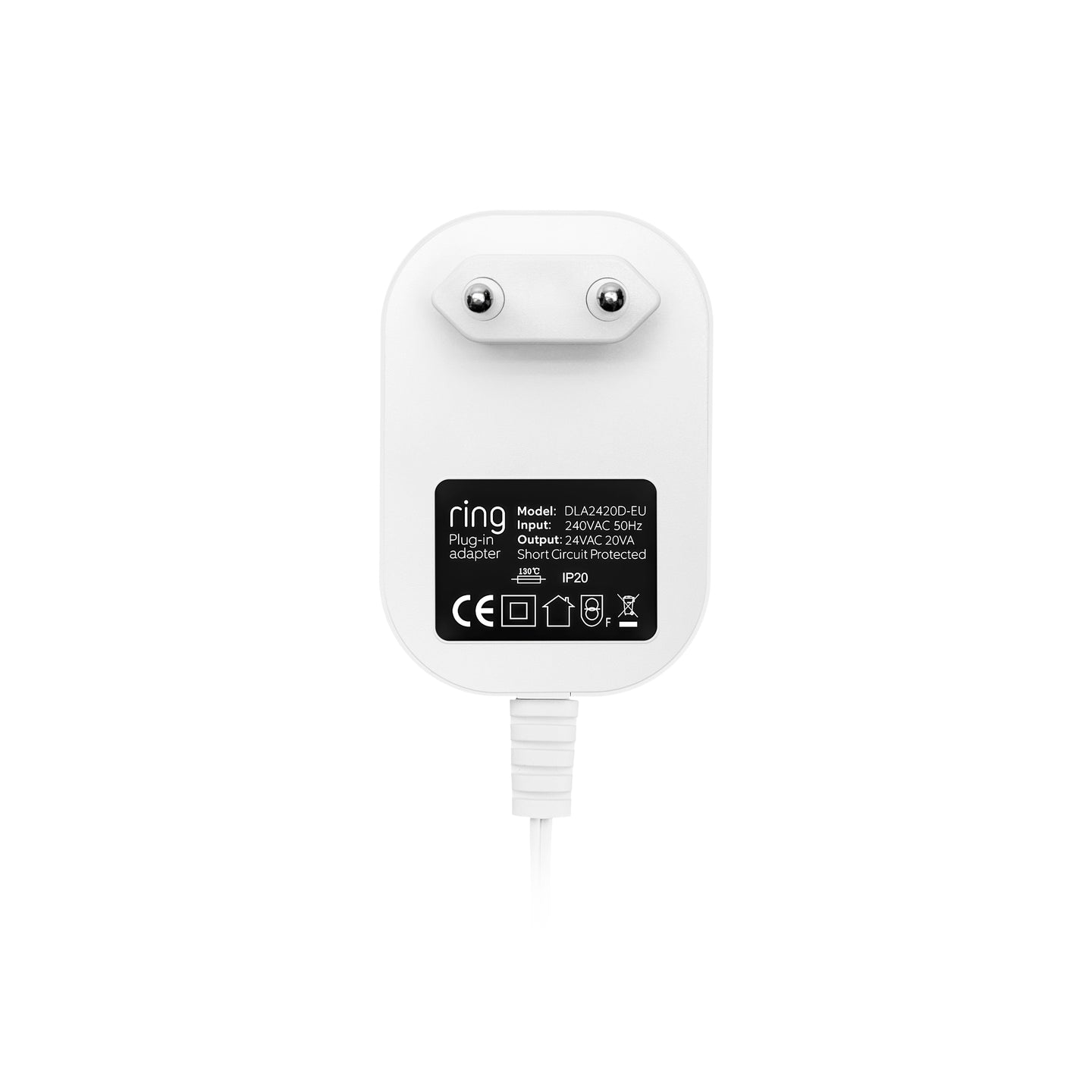 Weiß:Netzteil 1. Gen. (Video Doorbell Wired, Video Doorbell Pro, Video Doorbell Pro 2)