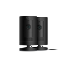 Schwarz:2er-Set Außenkamera Netzstecker | Stick Up Cam Plug-In