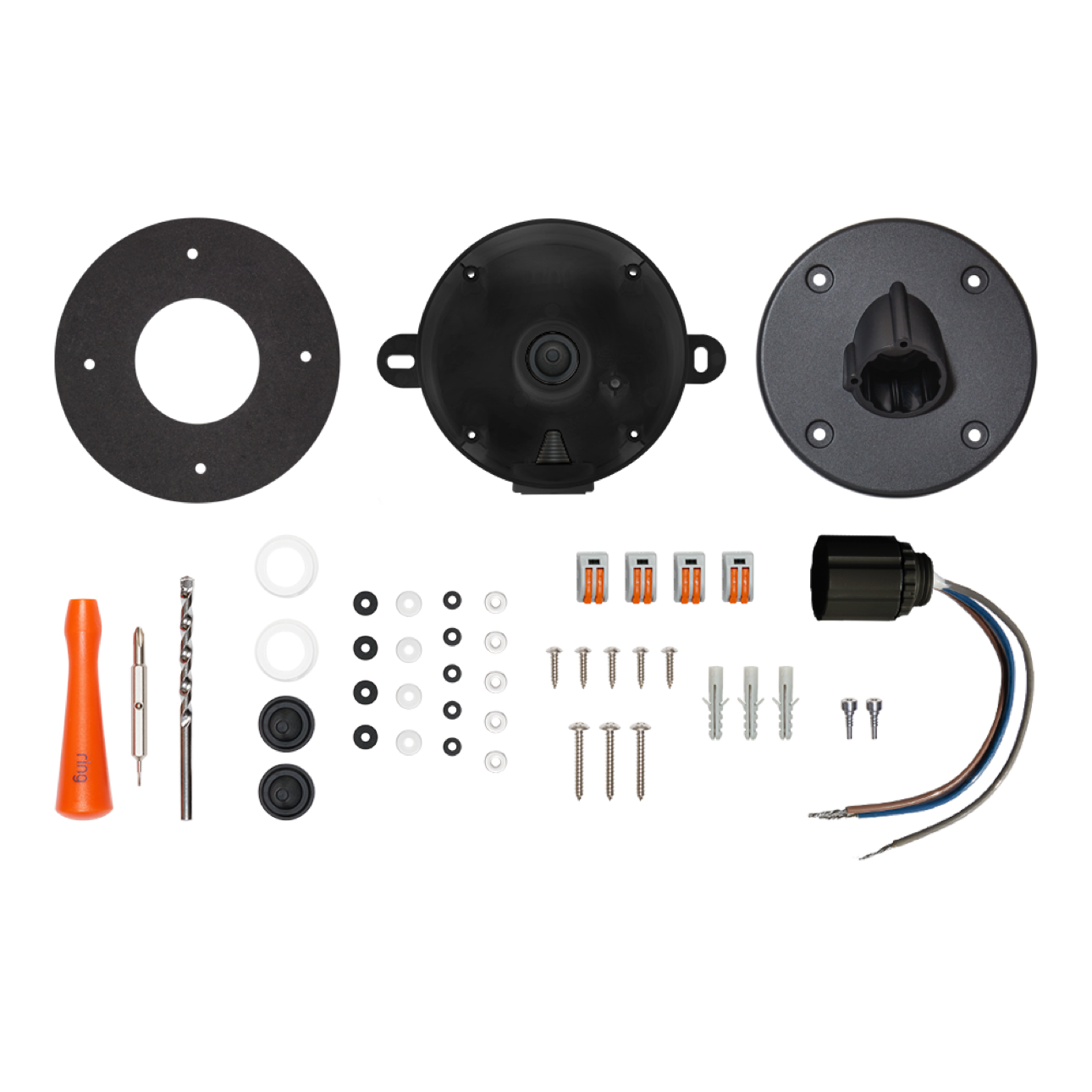 Schwarz:Kit zur Festverdrahtung (Spotlight Cam Wired)