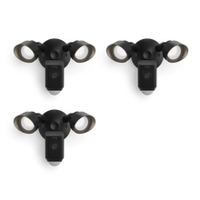 Schwarz:3-Pack Floodlight Cam Wired Plus