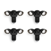 Schwarz:4-Pack Floodlight Cam Wired Plus
