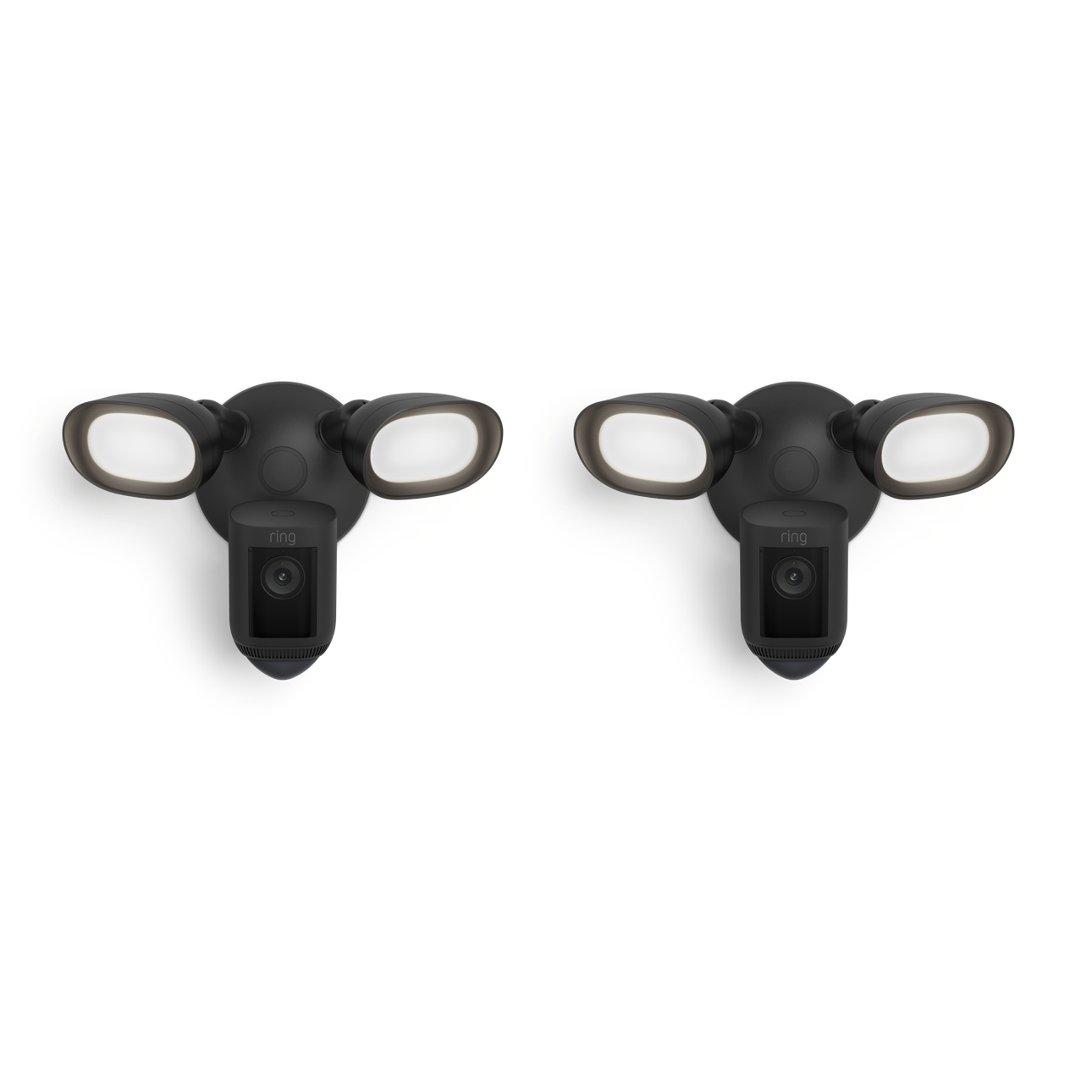 Schwarz:2-Pack Floodlight Cam Wired Pro