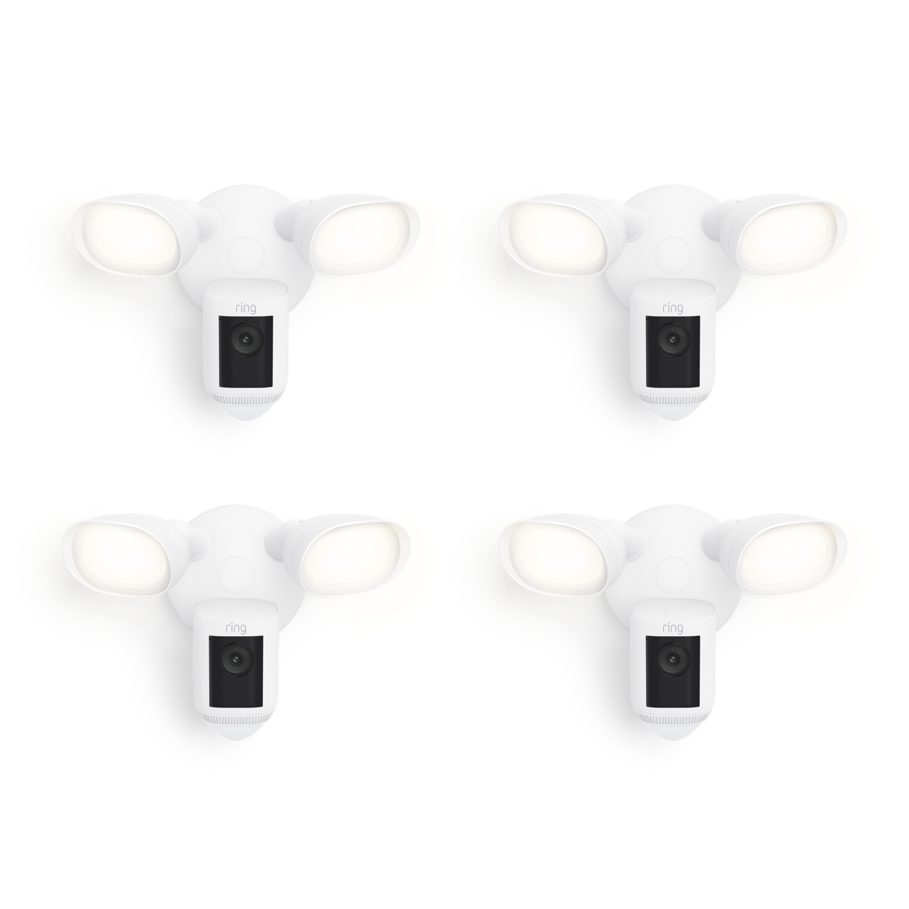 Weiß:4-Pack Floodlight Cam Wired Pro