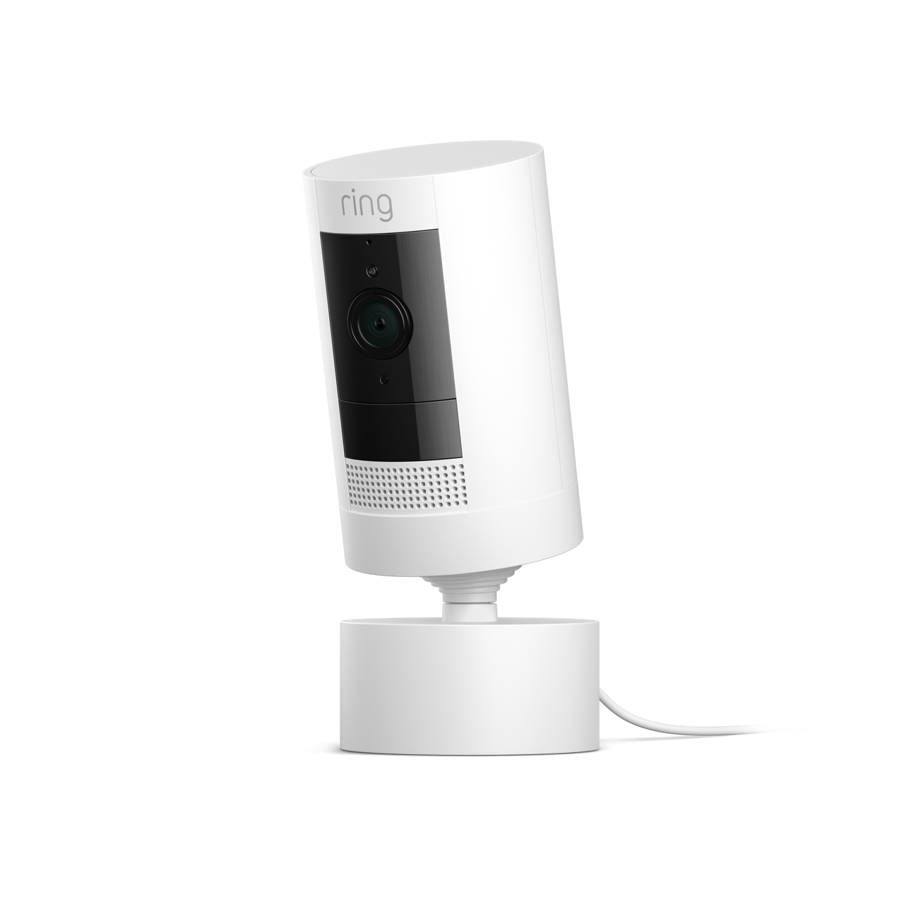 Weiß:Stick Up Cam Plug-In mit Schwenk-/Kipphalterung