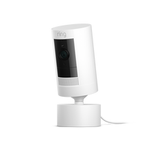 Weiß:Stick Up Cam Plug-In mit Schwenk-/Kipphalterung