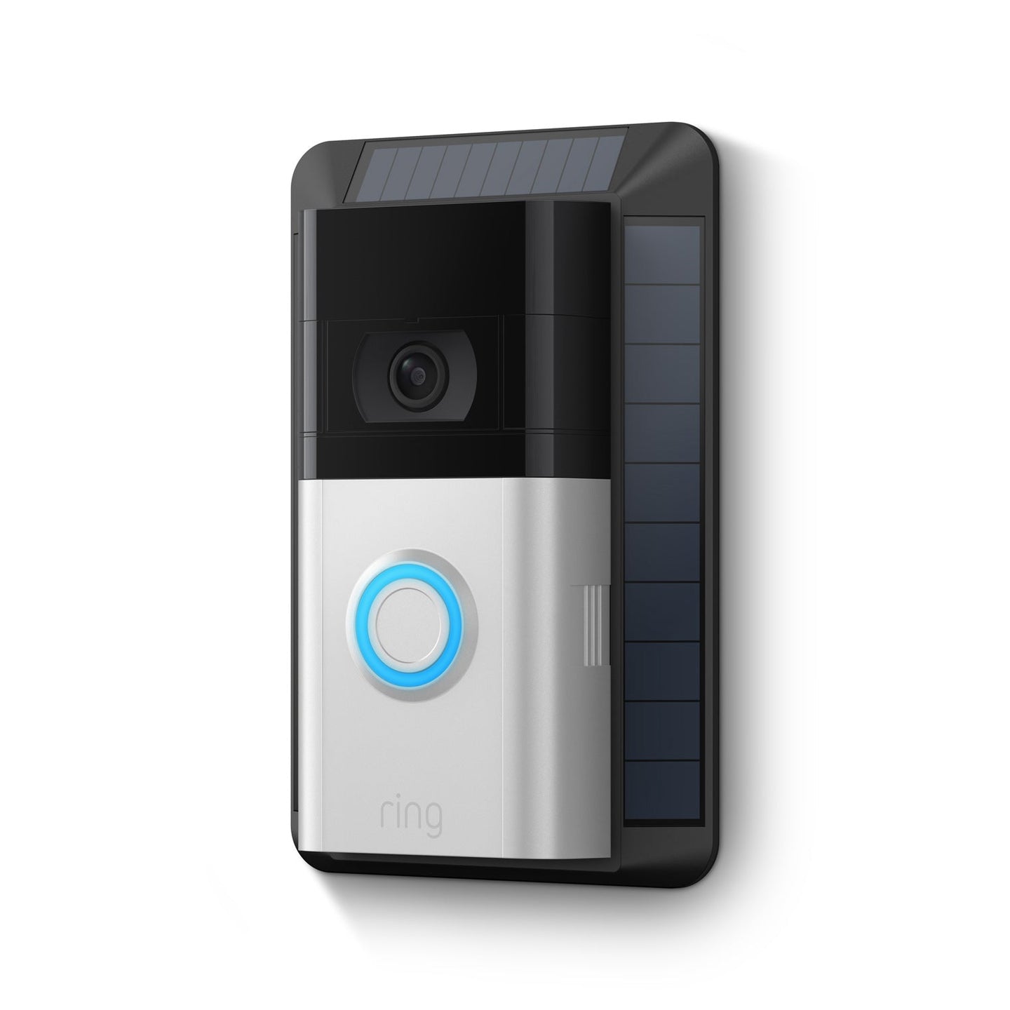 Schwarz:Solarladegerät 2. Generation für akkubetriebene Türklingeln (Video Doorbell 2, Video Doorbell 3, Video Doorbell 3 Plus, Video Doorbell 4, Battery Video Doorbell Plus, Battery Video Doorbell Pro)