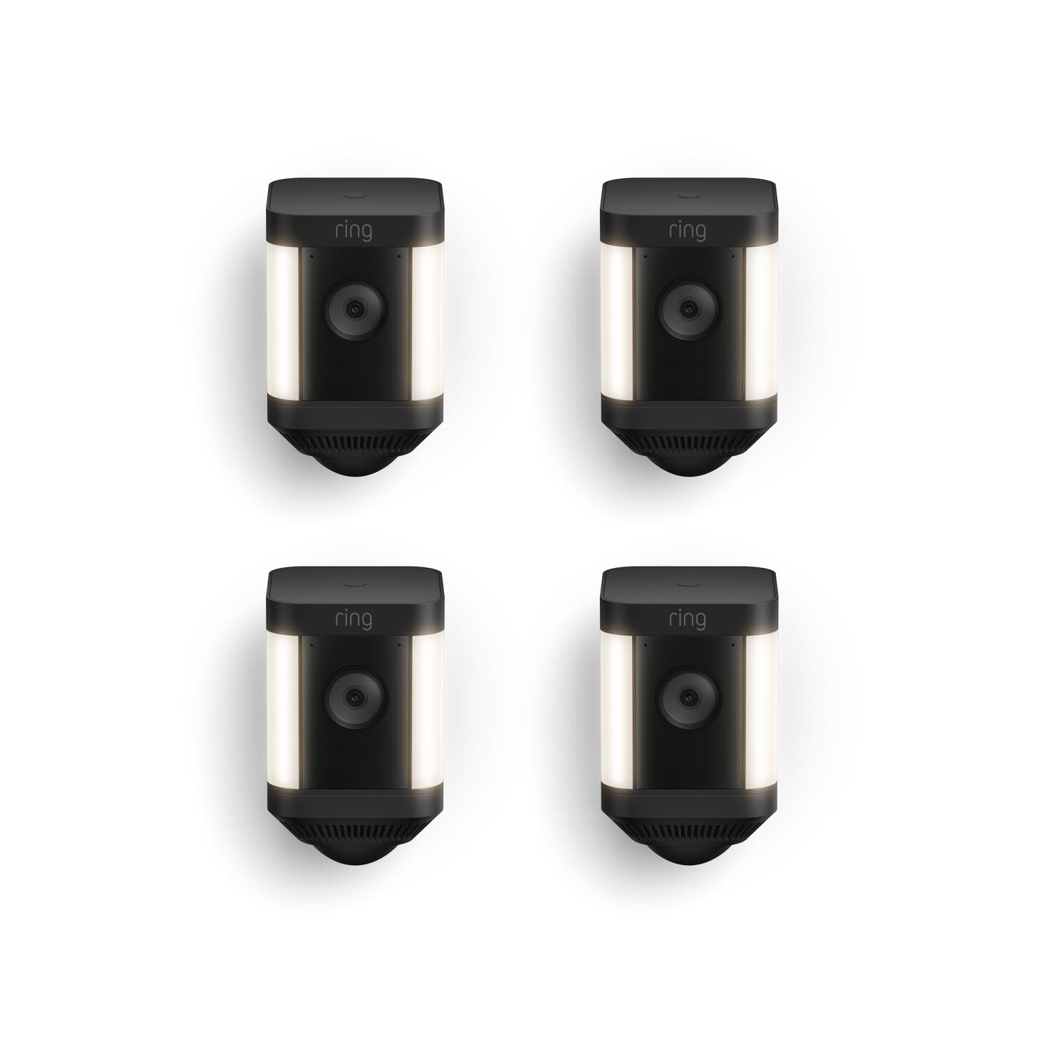 Schwarz:4-Pack Spotlight Cam Plus Battery