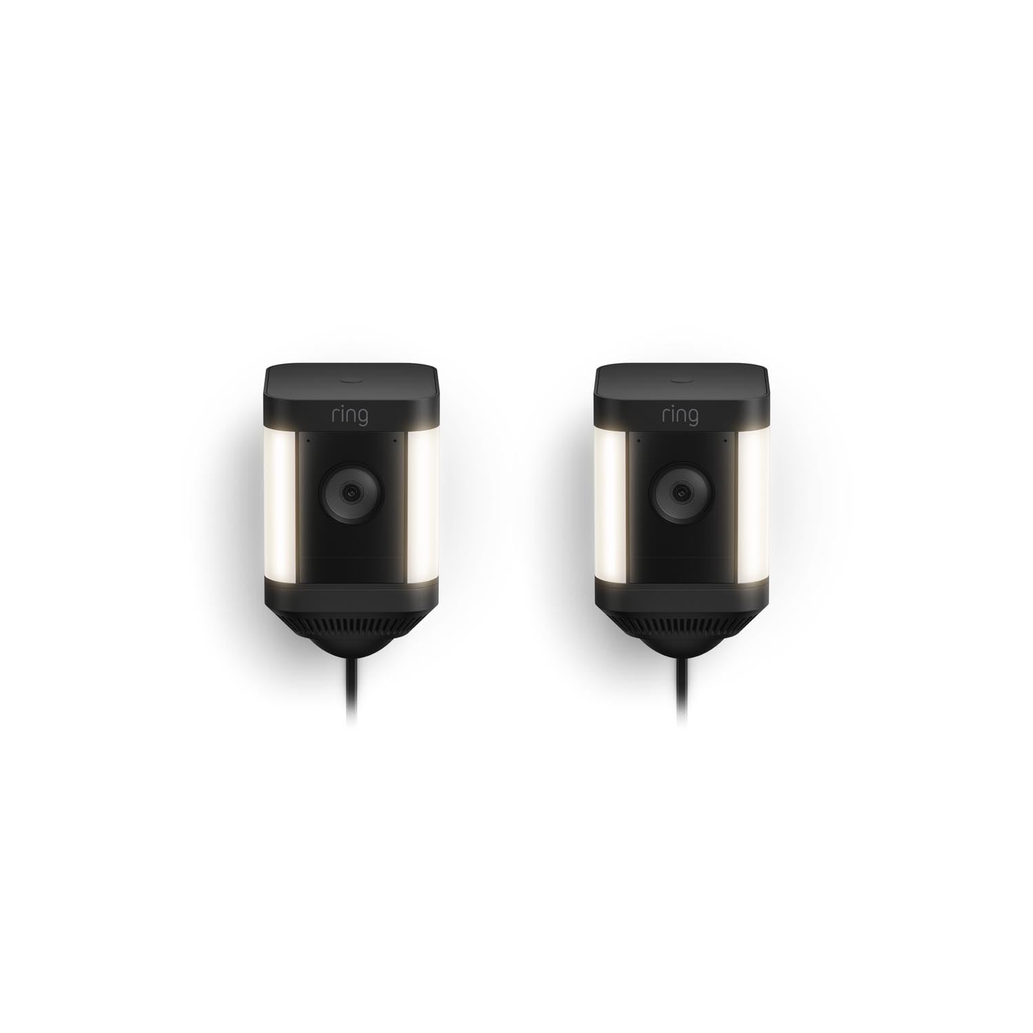 Schwarz:2-Pack Spotlight Cam Plus Plug-In