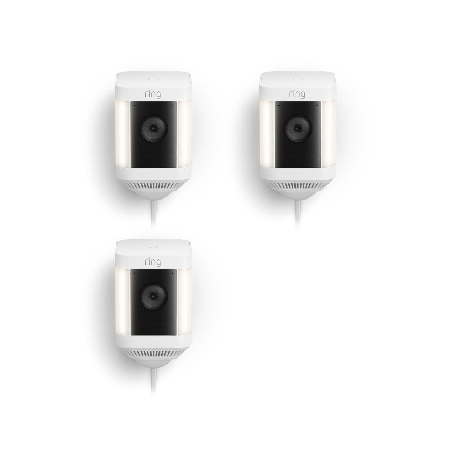 Weiß:3-Pack Spotlight Cam Plus Plug-In