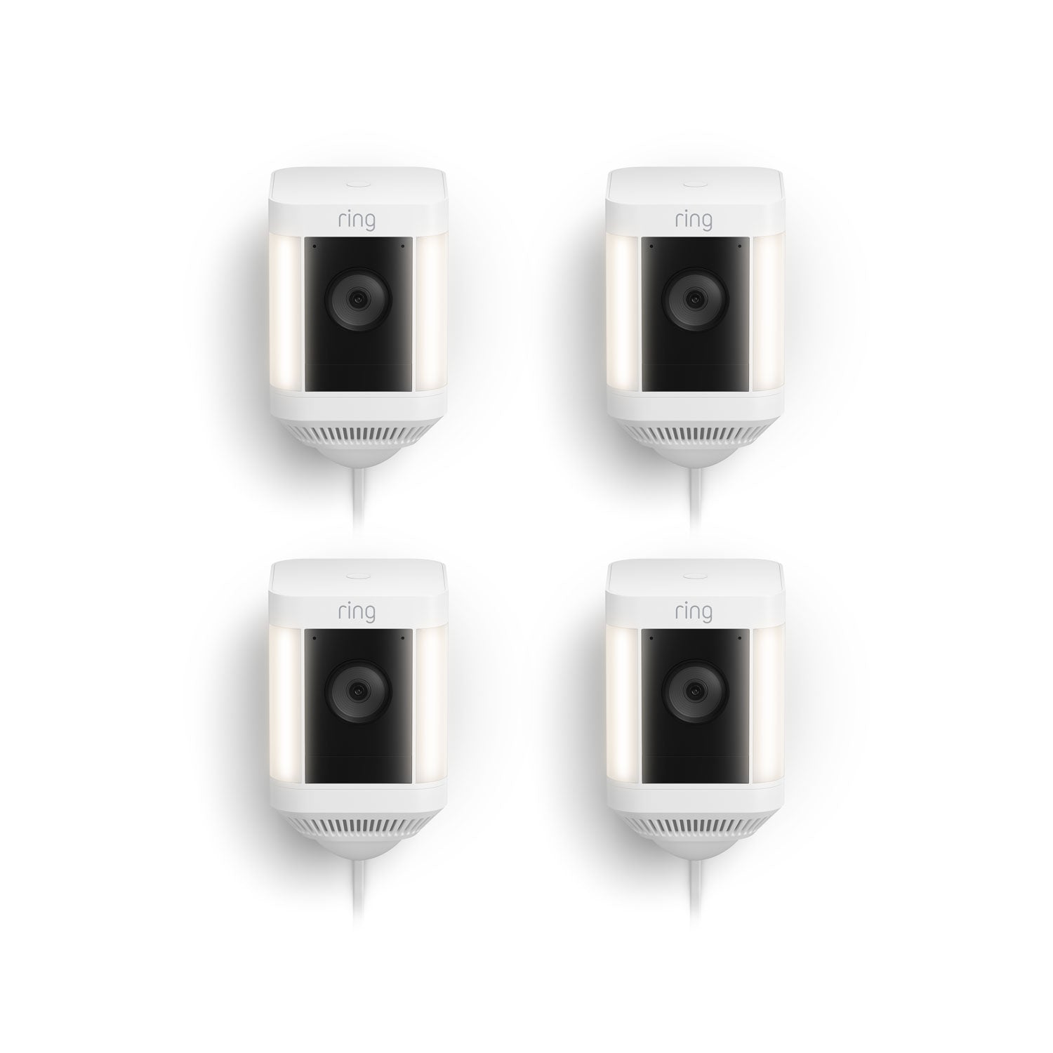 Weiß:4-Pack Spotlight Cam Plus Plug-In