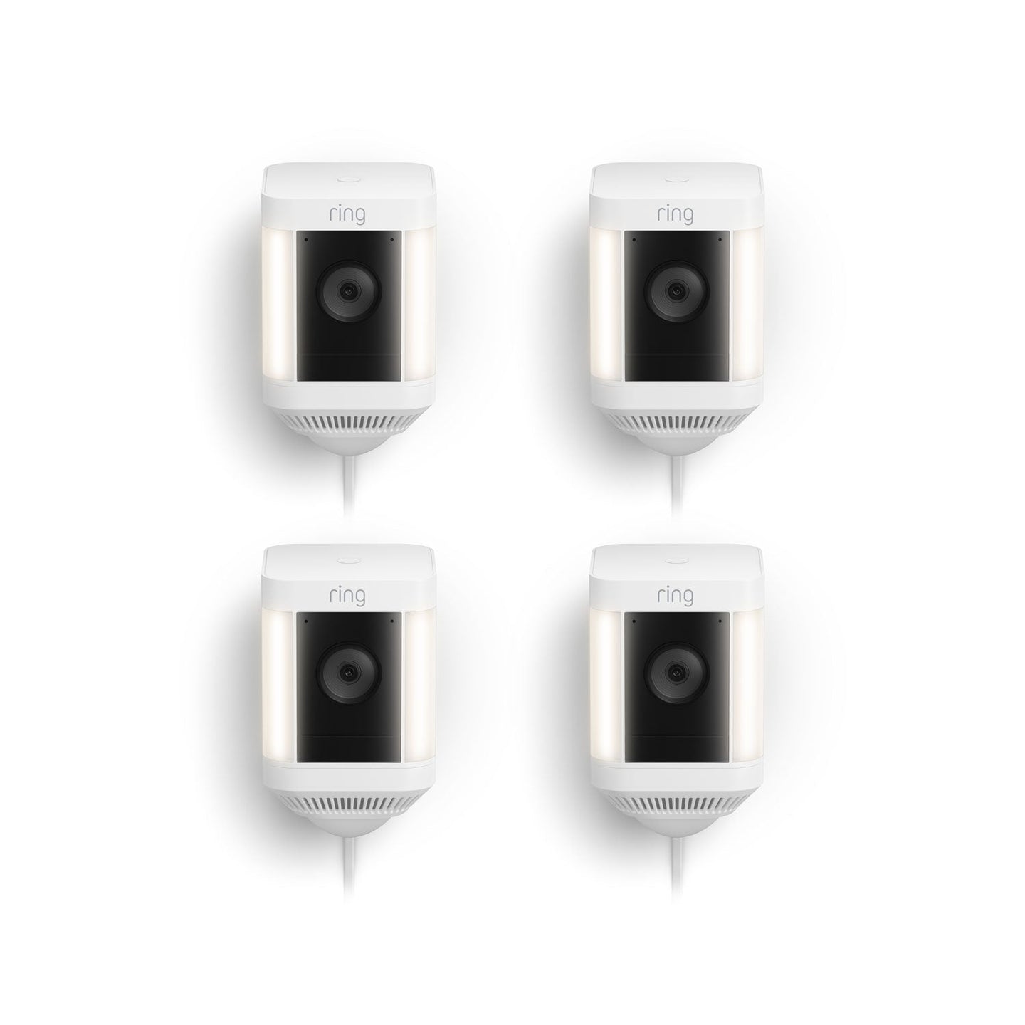 Weiß:4-Pack Spotlight Cam Plus Plug-In