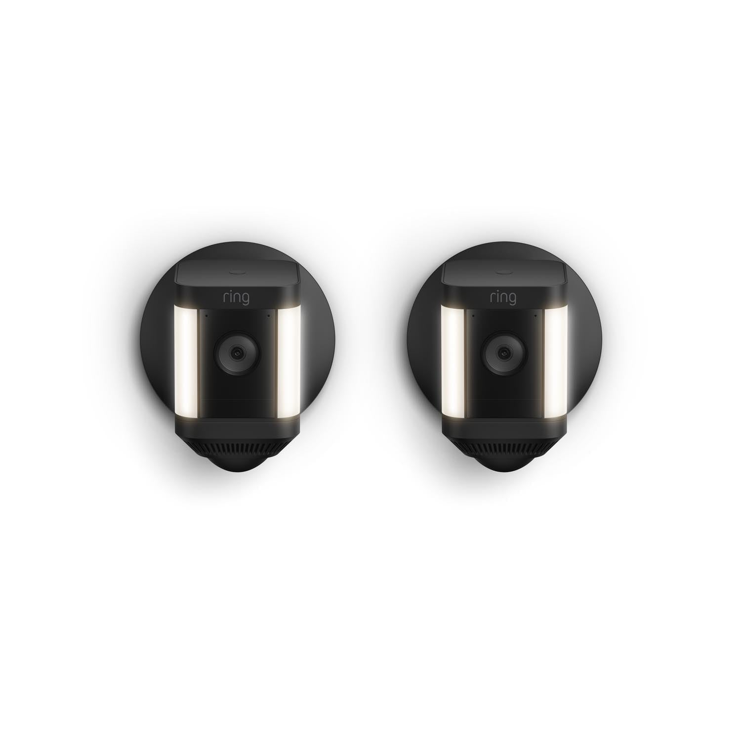 Schwarz:2-Pack Spotlight Cam Plus Wired