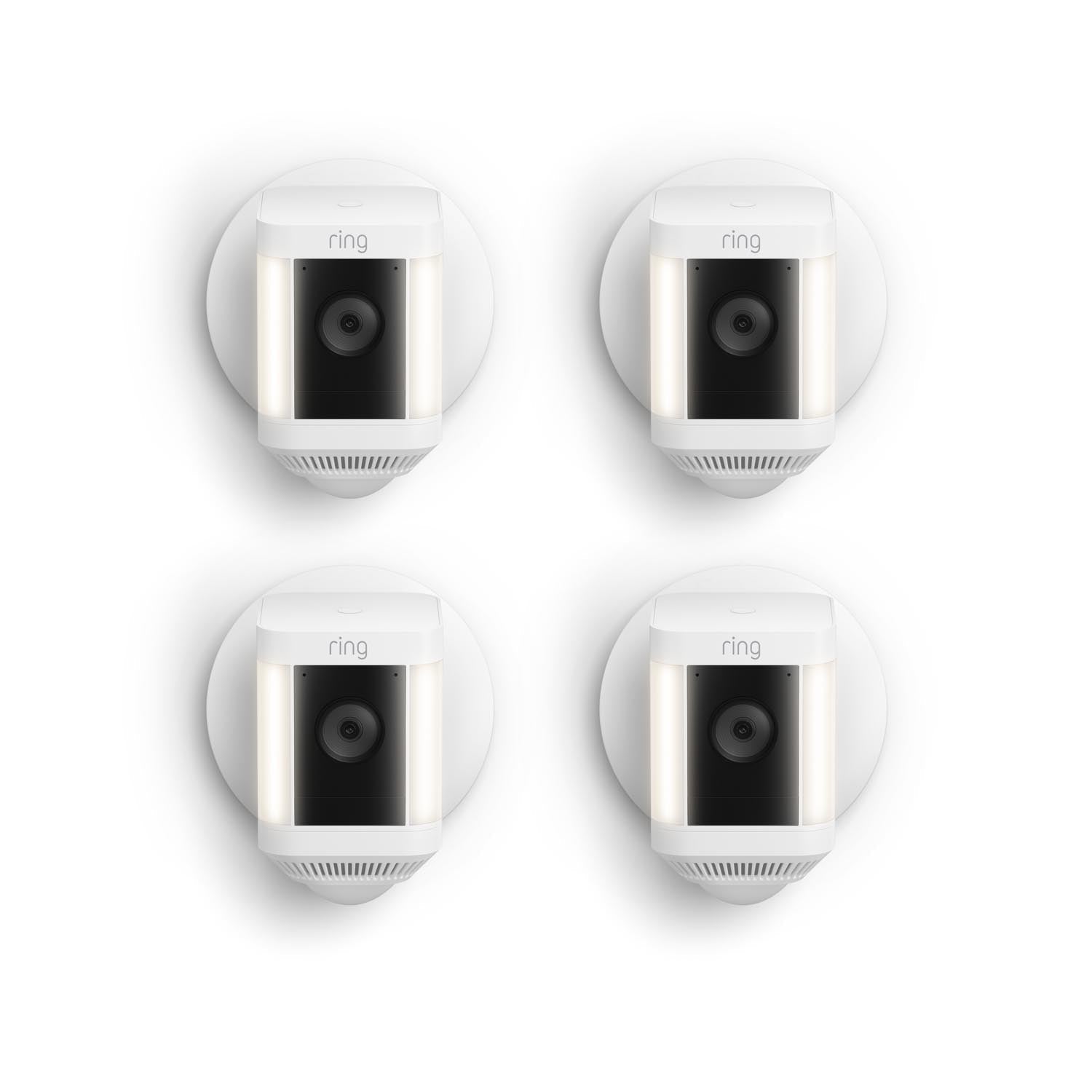 Weiß:4-Pack Spotlight Cam Plus Wired