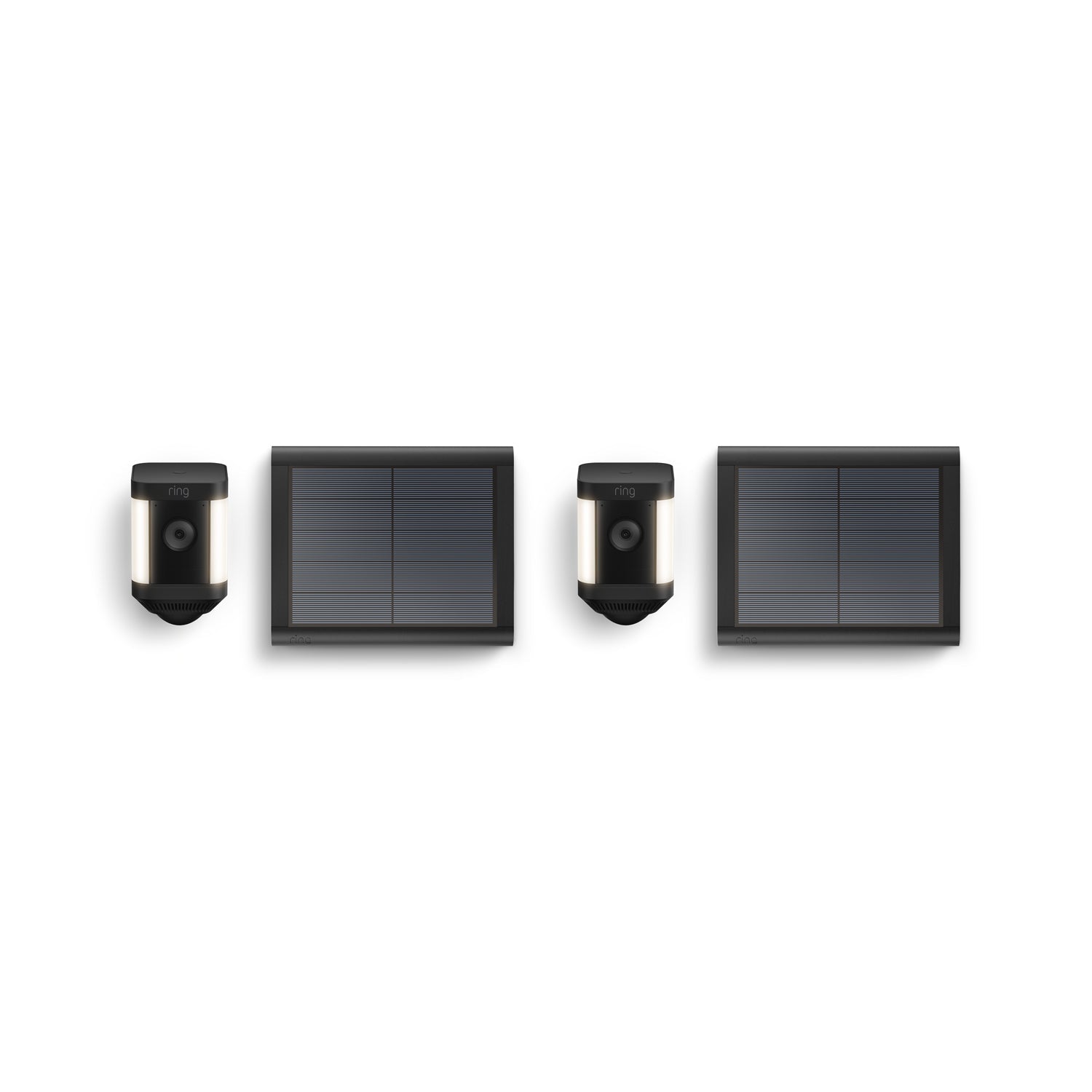 Schwarz:2-Pack Spotlight Cam Plus Solar