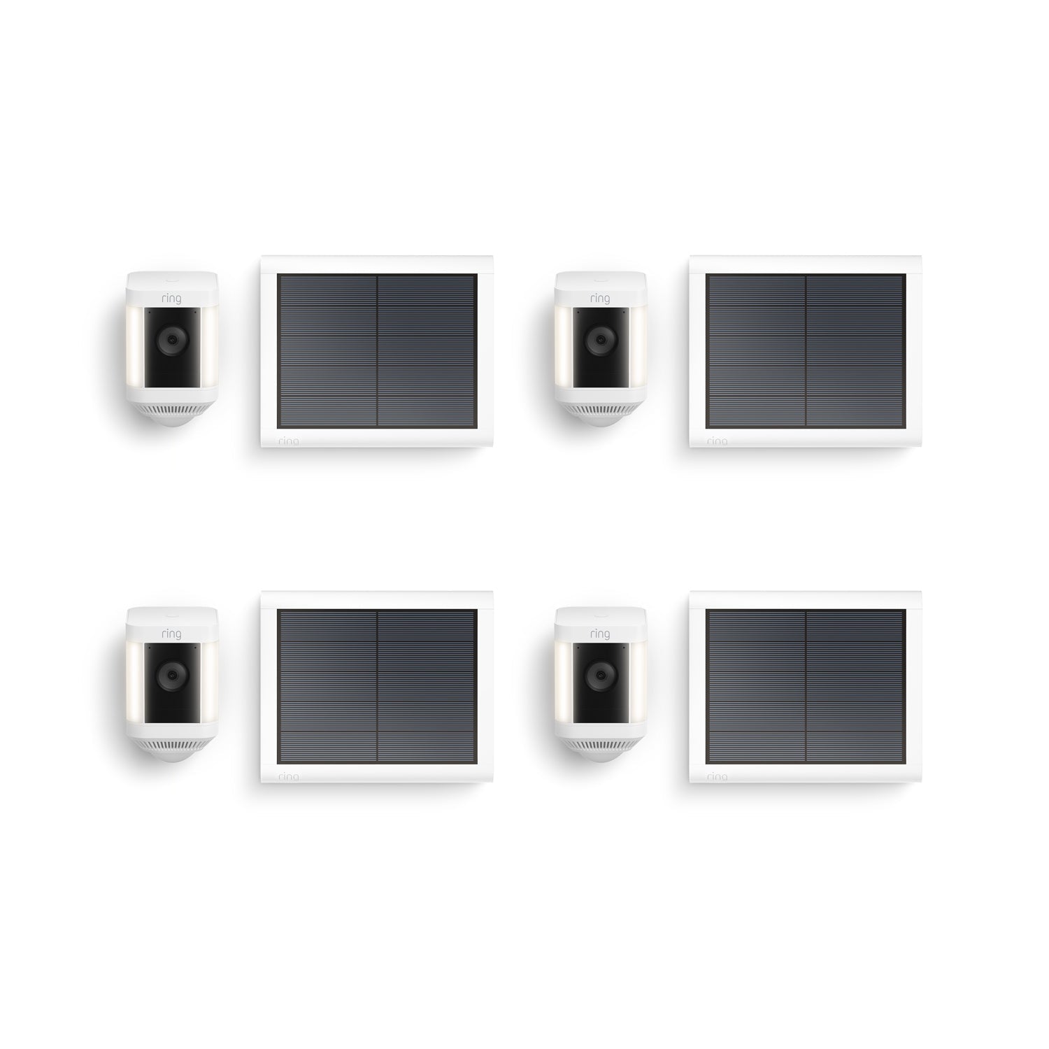 Weiß:4-Pack Spotlight Cam Plus Solar