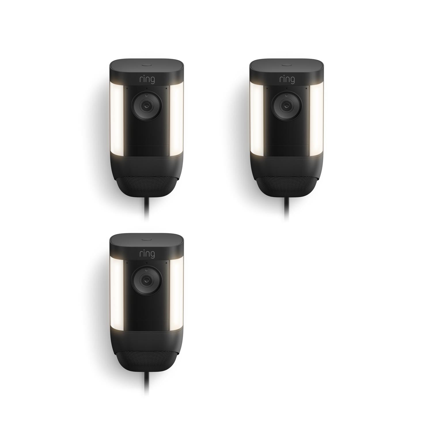 Schwarz:3-Pack Spotlight Cam Pro Plug-In