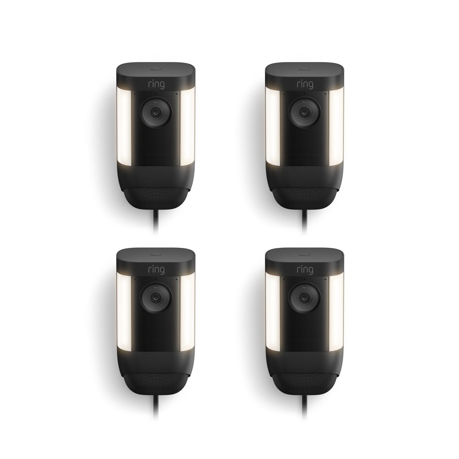 Schwarz:4-Pack Spotlight Cam Pro Plug-In