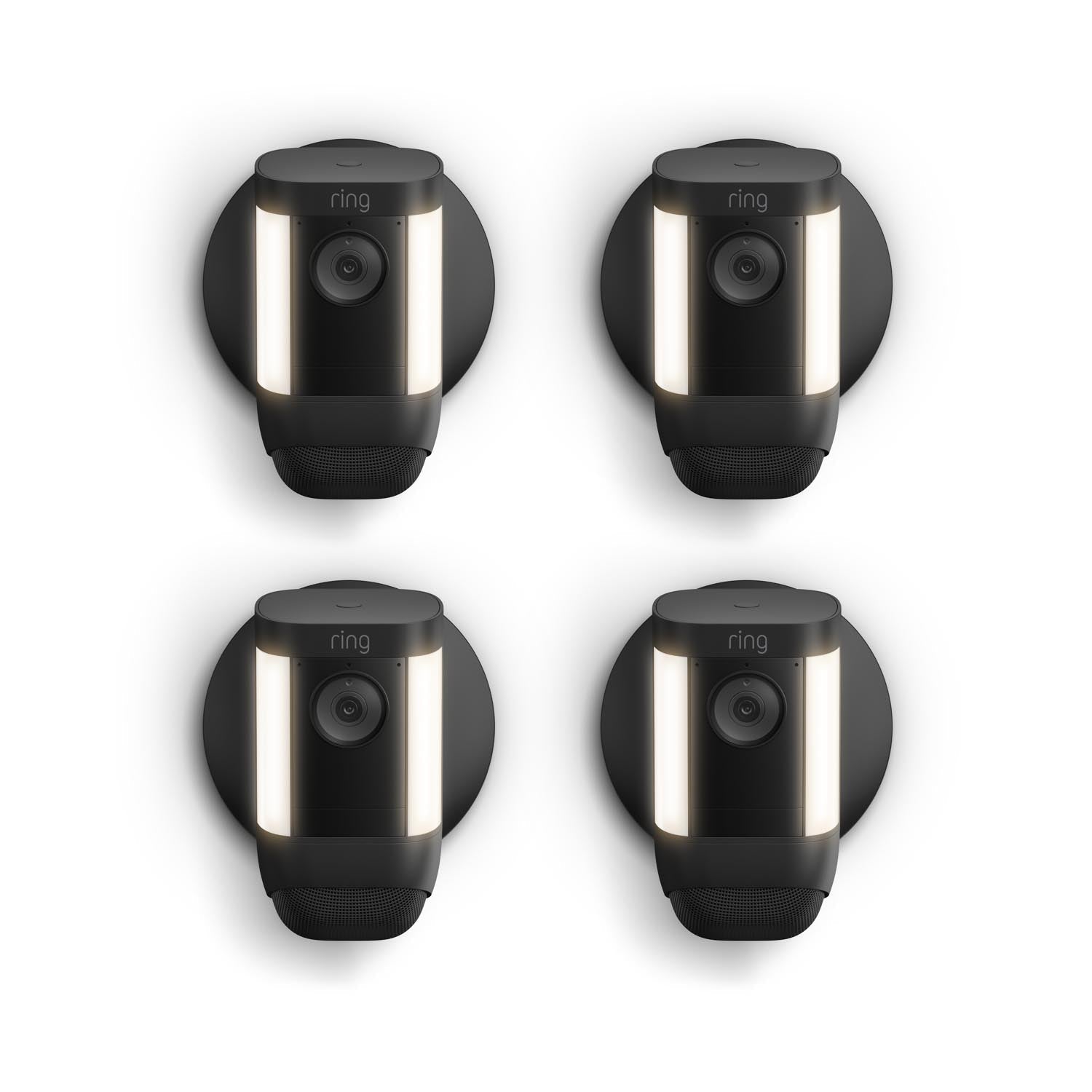Schwarz:4-Pack Spotlight Cam Pro Wired
