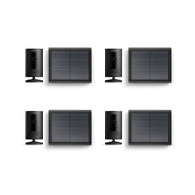 Schwarz:4er-Set Außenkamera Solar | Stick Up Cam Solar