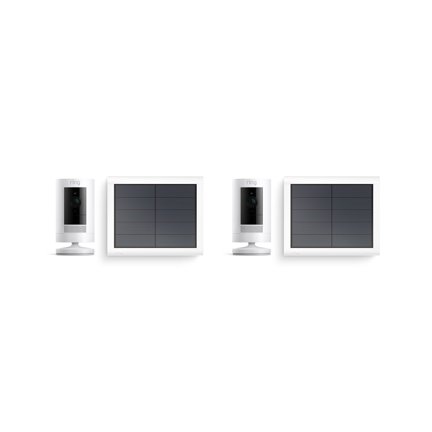 Weiß:2er-Set Außenkamera Solar | Stick Up Cam Solar