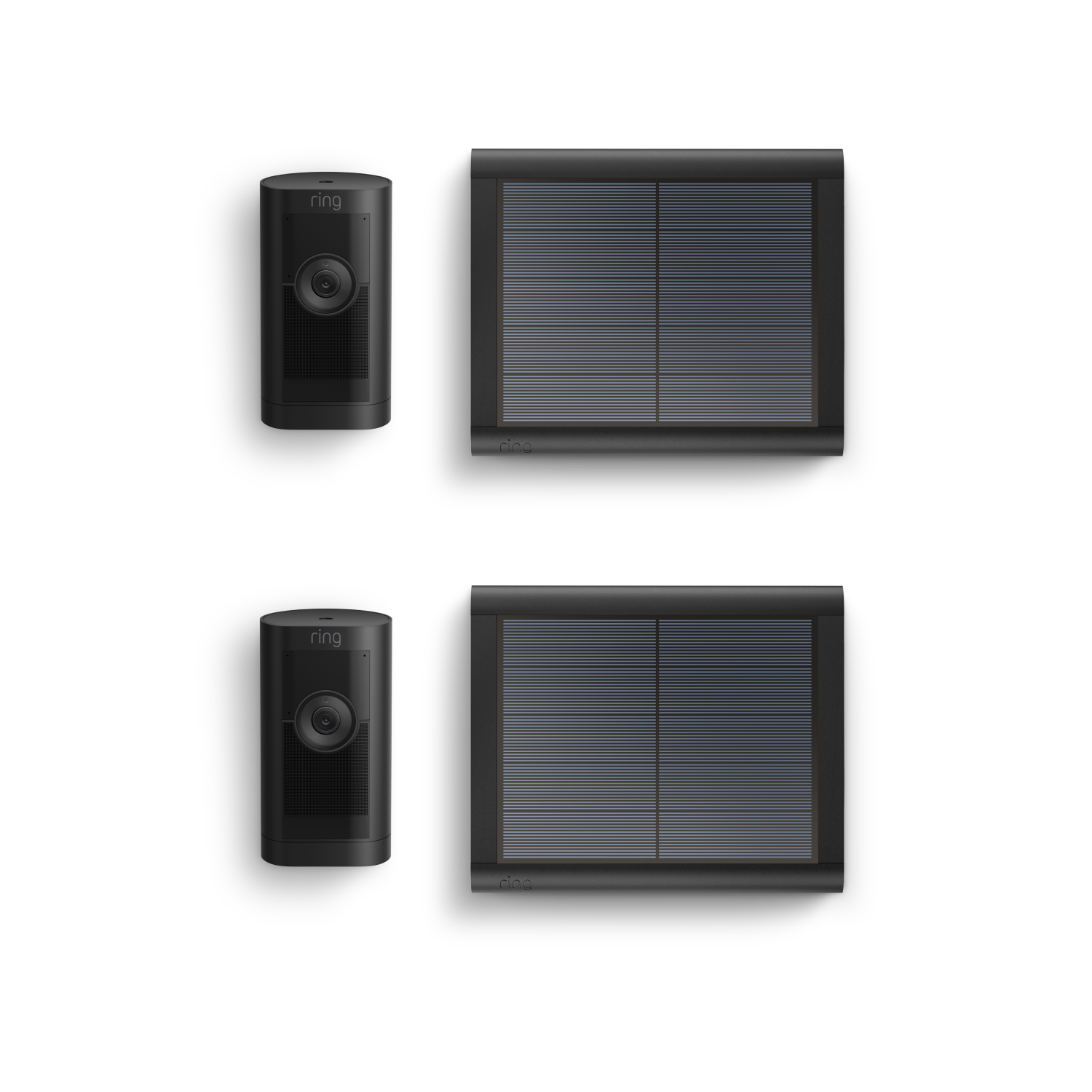 Schwarz:2er-Set Außenkamera Pro Solar (Stick Up Cam Pro)