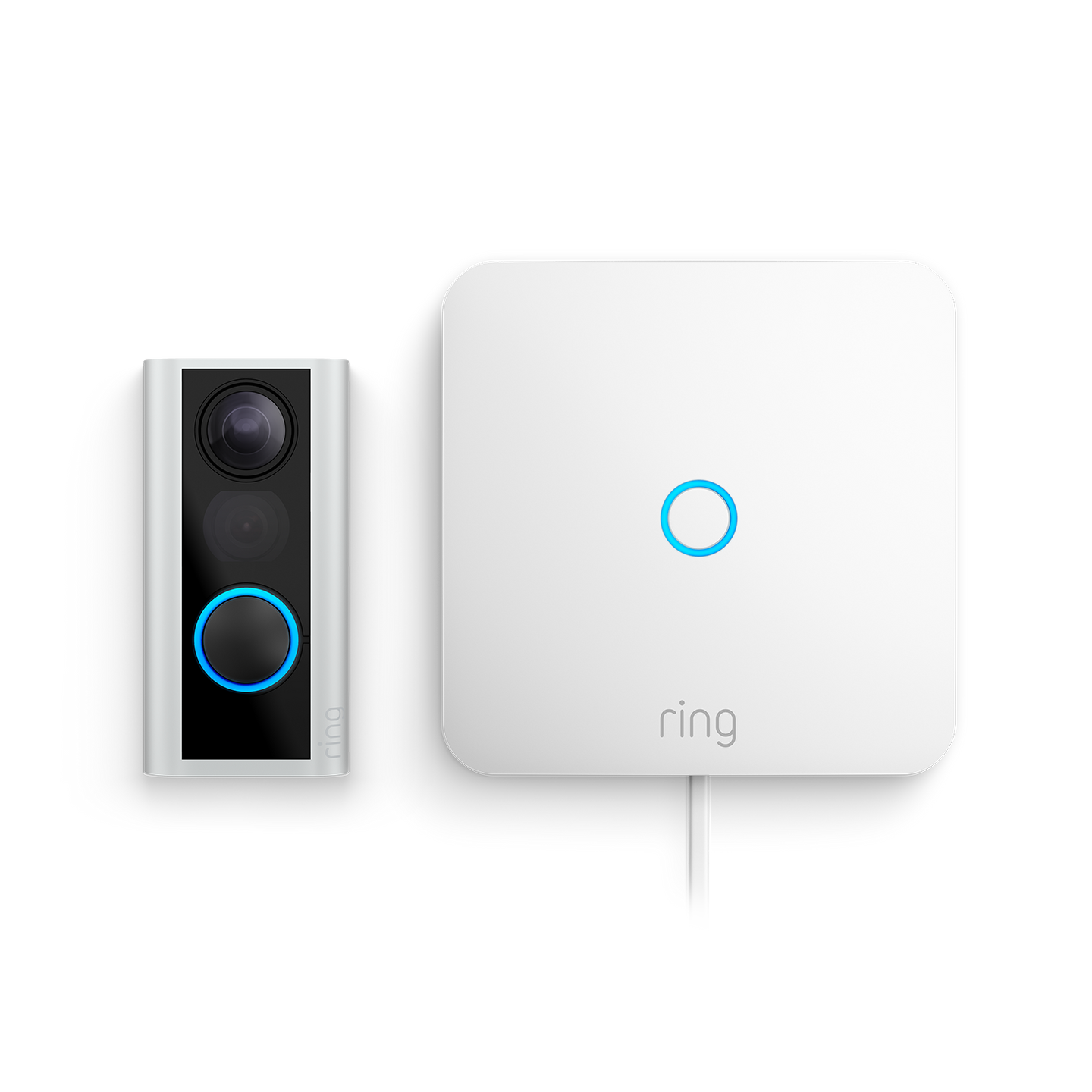 Nickel matt:Ring Video-Türspion (34-55mm) + Ring Intercom (Door View Cam + Ring Intercom)