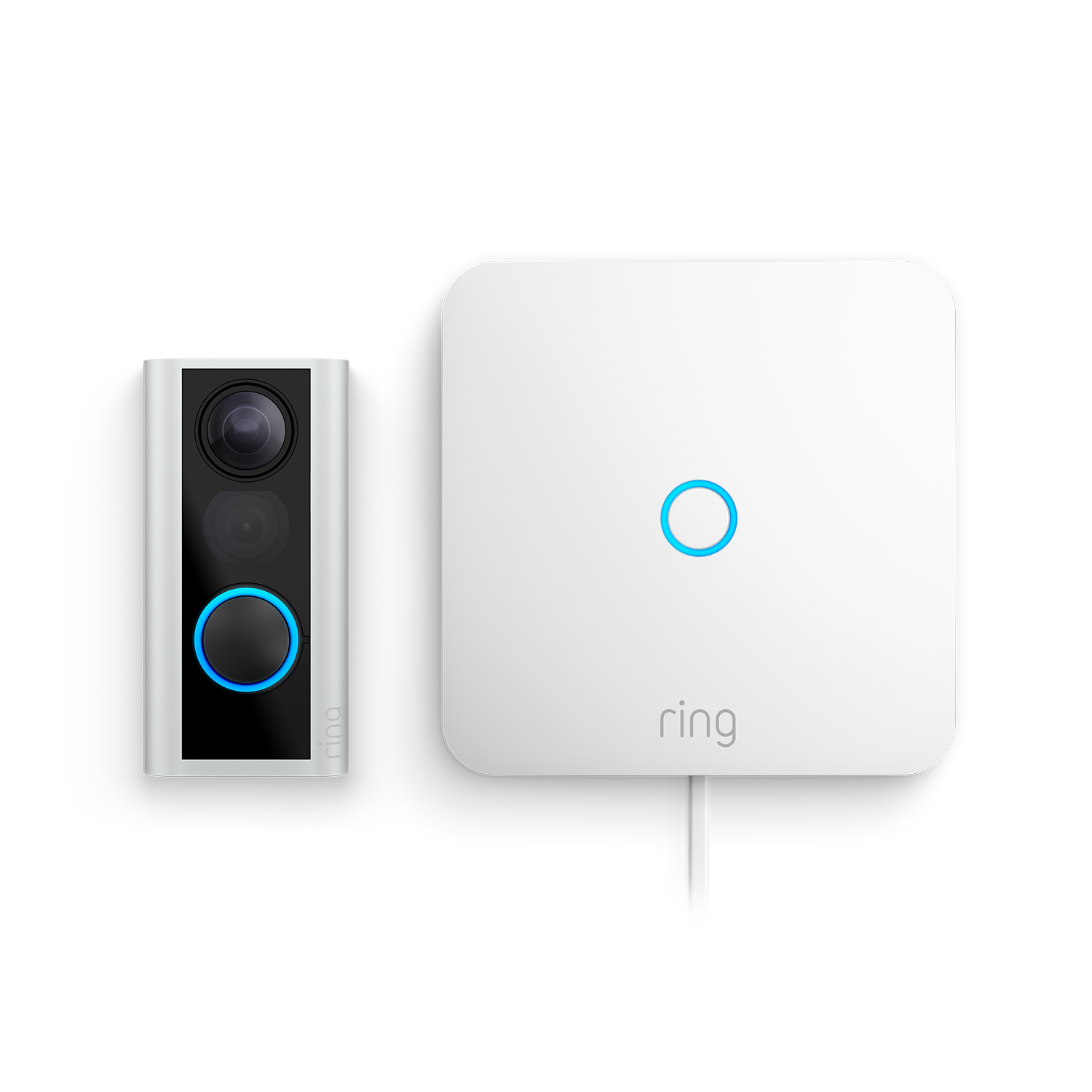 Nickel matt:Ring Video-Türspion (54-75mm) + Ring Intercom (Door View Cam + Ring Intercom)