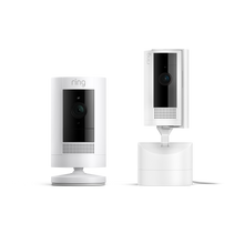 Weiß:Bewegliche Innenkamera + Außenkamera Akku (Pan-Tilt Indoor Camera + Stick Up Cam)