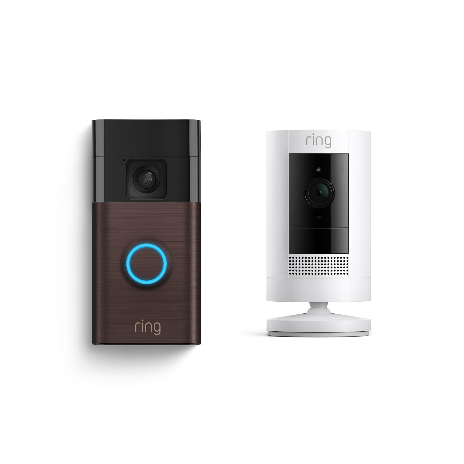 Venezianische Bronze:Akku-Videotürklingel + Außenkamera Akku (Battery Video Doorbell + Stick Up Cam)