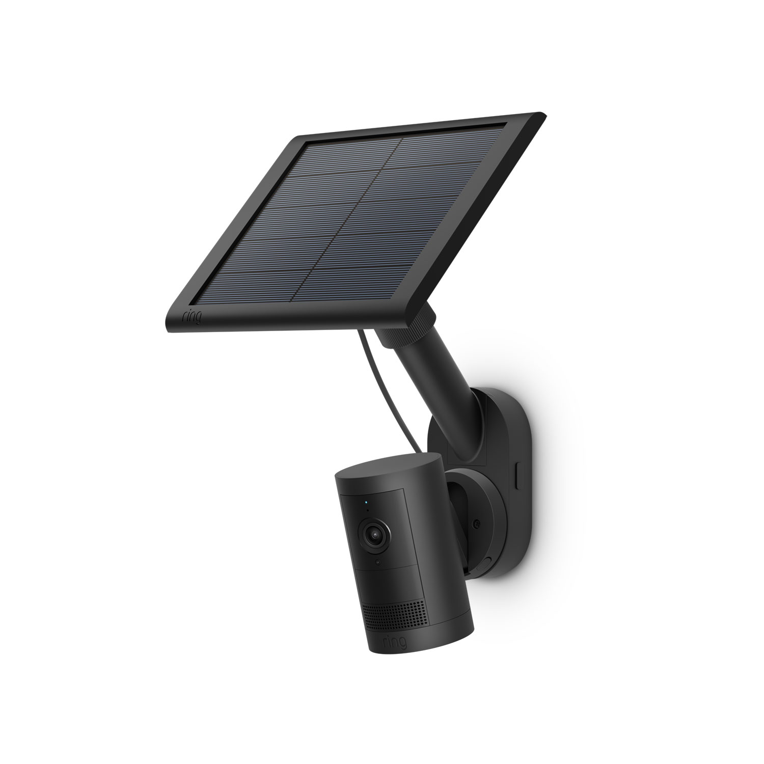 Schwarz:Mast- und Wandhalterung (Für Kameras und Solarpanels)