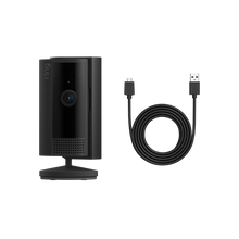 Schwarz:Innenkamera 2. Gen. + 3 m langes USB-A- auf Micro-USB-Netzkabel
