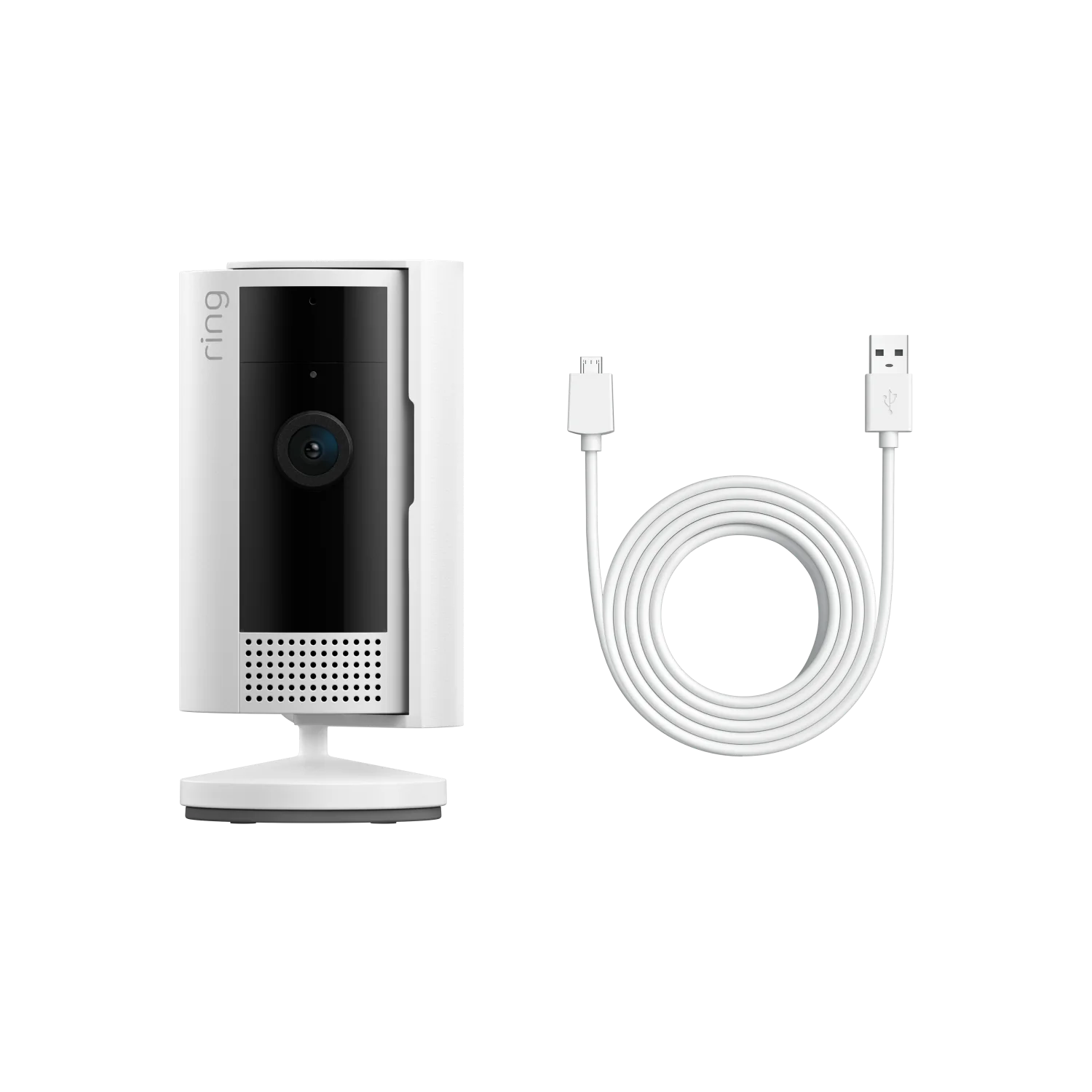 Weiß:Innenkamera 2. Gen. + 3 m langes USB-A- auf Micro-USB-Netzkabel